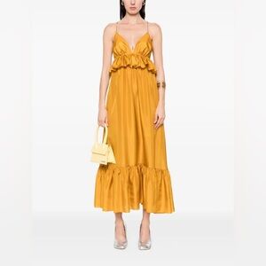 Zimmermann Rhiannon Tiered Ruffle Peplum Silk Maxi Dress NWT size 1 Small New